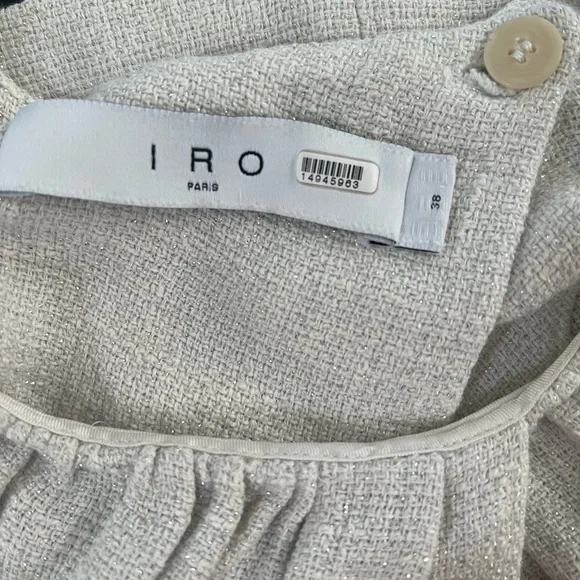IRO Yasmina White/silver Asymmetrical Cutout
Mini Dress size 6 - Picture 7 of 10